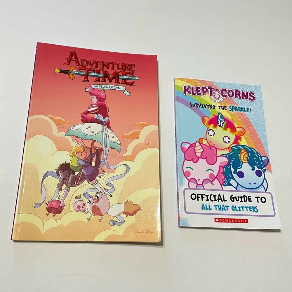 Lot of 2 Kids Book, Adventure Time with Fionna and Cake, Surviving the Sparkle